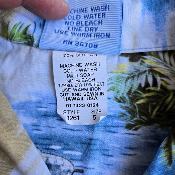 RJC toddler boys Tropical Island Palms Ocean made in Hawaiian - Picture 4 of 5